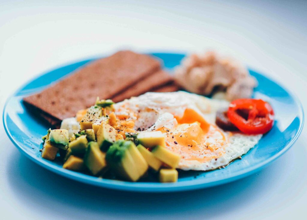 Light and Healthy Egg Breakfast Plate Idea