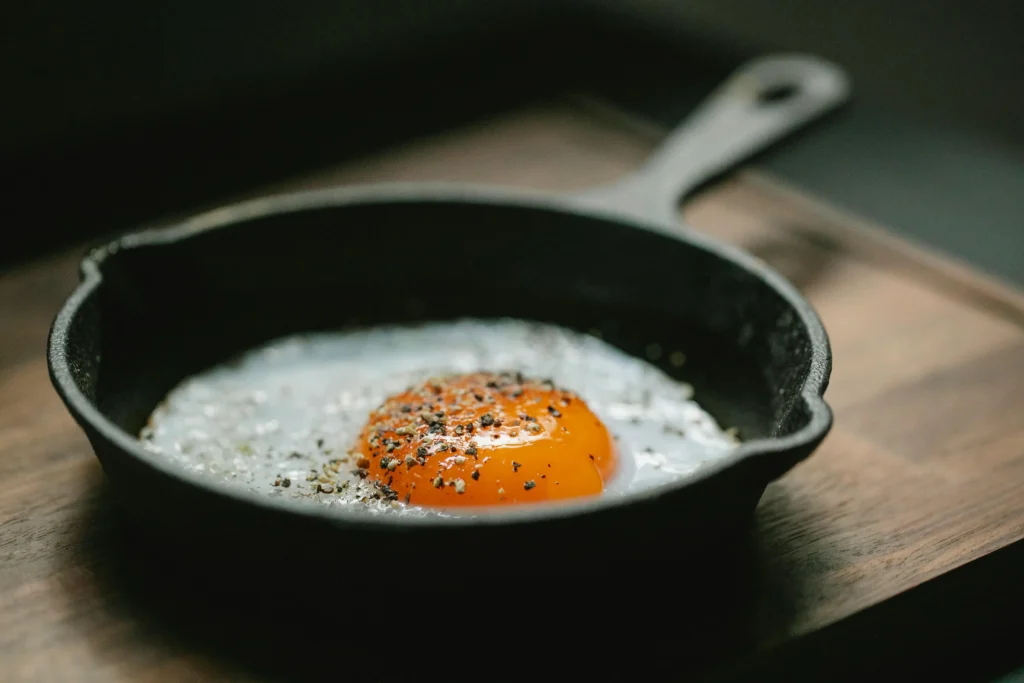 Fried Egg Breakfast with Simple Seasoning