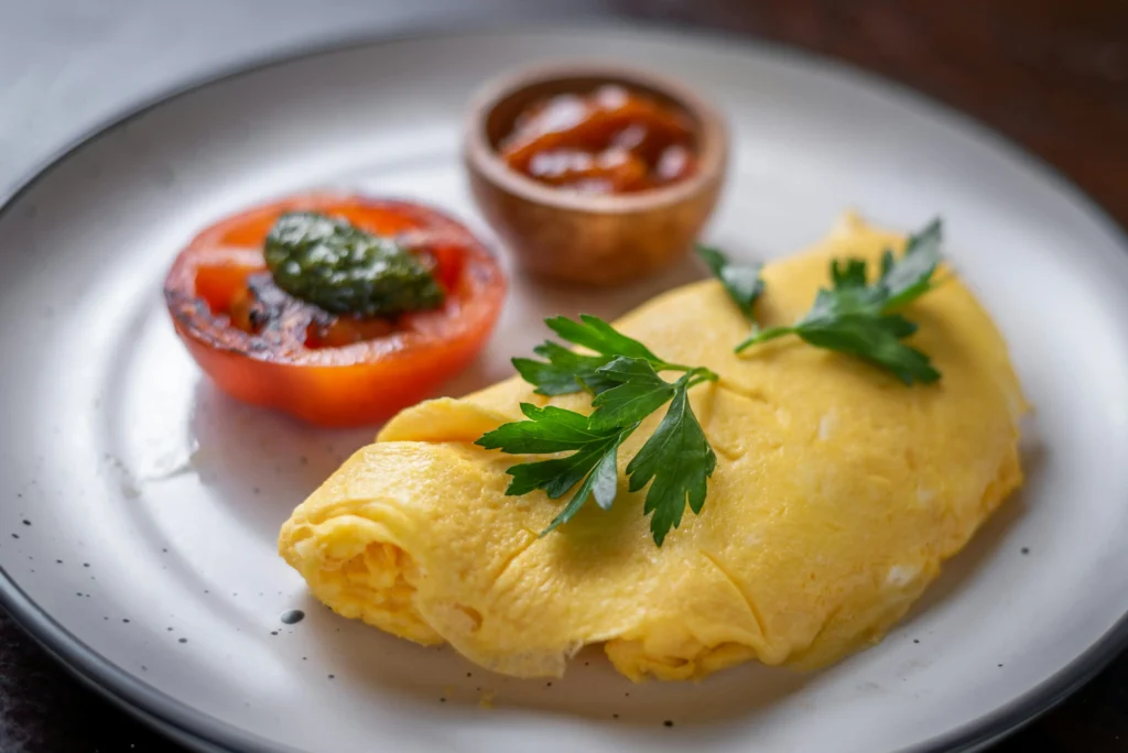 Fluffy Morning Egg Omelette with Fresh Herbs